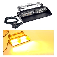 Luz de Visor LED de 8 Leds, ECE R65, Destello Único, SAE J595 Clase 1, 19 Patrones, 12-24V, Cable de 3M, Conector para Cigarrillos, Ventosa, 2 Años de Garantía