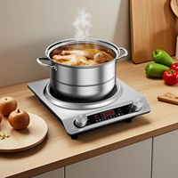 Cuisinière électrique infrarouge étanche 3500W à brûleur unique sans rayonnement, cuisinière à induction solaire pour fondue