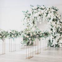 Cadre de décoration de fleurs de couleur blanche, vente directe d'usine, vente en gros, cadre de scène, arrangement de fleurs de mariage, KCFA-086