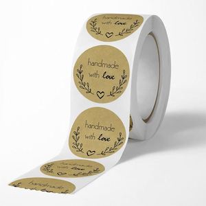 Personalized Product Private Custom Round Stickers Vinyl Paper Adhesive <b>Waterproof</b> Sticker <b>Label</b> Printing logo Sticker Roll - Product Image 1