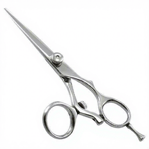 Ciseaux de coiffure professionnels pour droitiers, lame en acier inoxydable, pointe affûtée, bord de rasoir droit, manche en acier inoxydable - Product Image 1