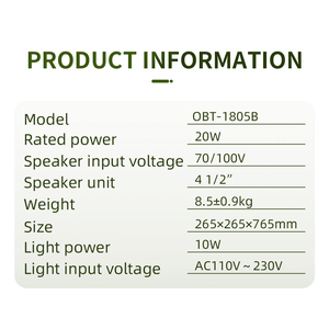 Haut-parleur de jardin étanche RGB Obt-1805B, système de lecture musicale et d'éclairage d'ambiance pour hôtels et cours, haut-parleur extérieur - Product Image 3