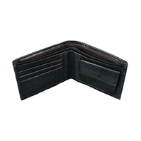 Portefeuille court en cuir de vache véritable noir à fleurs gaufrées pour hommes Porte-monnaie de luxe pour hommes Portefeuilles intelligents pour hommes