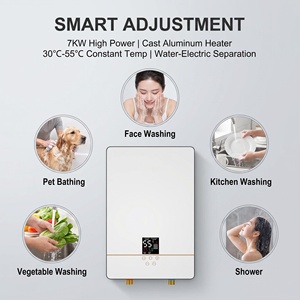 <span class=keywords><strong>Chauffe</strong></span>-<span class=keywords><strong>eau</strong></span> instantané OEM/ODM 220V 6999W, étanche IPX4, affichage LED, chauffage en aluminium moulé, mural, pour la maison et les salons de coiffure - Product Image 3