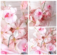 Europäische Rosa Champagner Seiden-Kallus-Lilien-Orchideen Künstliche Blumenkugel Hochzeitstisch-Dekorationen Party Quinceañera Dekorationen