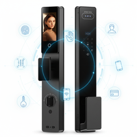 Serrure de porte en bois étanche IP65 Tuya, interphone vidéo actif de haute qualité avec reconnaissance faciale et empreinte digitale pour porte principale