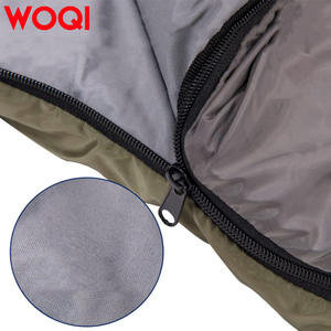 Sac de couchage WOQI Envelope 3 saisons, léger, respirant, polyester, kaki foncé, unisexe, pour le camping, la randonnée, les voyages en plein air - Product Image 3