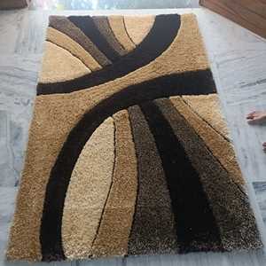 Tapis moderne personnalisable en polyester, tufté à la main, antidérapant et réversible, pour salon, chambre à coucher, avec options de taille et de couleur, idéal pour l'exercice - Product Image 1