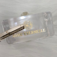 Label Stiker Logam 3D Custom Embossed, Perekat Kuat Tahan Air untuk Botol Kaca, Lilin & Kerajinan