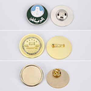 Insignias Metálicas Personalizadas Circulares Sin Níquel con Cierre de Mariposa Tipo Pin para Regalos Empresariales - Product Image 1