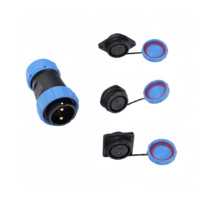 SP29 IP67 Nylon étanche Power Aviation Plug 2Pin droit mâle femelle accouplement connecteur circulaire avec cuivre plaqué or