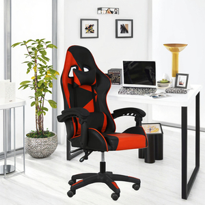 Fauteuil de jeu Dilibee G8001FE Zero Gravity Cyber Cafe, chaise de bureau inclinable pas chère pour PC, avec repose-pieds, en cuir PU doré, style exécutif - Product Image 3