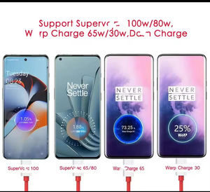 Caricabatterie Originale 120W Adattatore Tipo-A per Oneplus Oppo Realme Super Vooc Ricarica Rapida Cavo USB <span class=keywords><strong>One</strong></span> <span class=keywords><strong>Plus</strong></span> 12 11 Nord CE 3 10 - Product Image 6