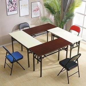 유럽식 직사각형 테이블 가정용 접이식 긴 컴퓨터 책상 현대적인 디자인 회의 및 스톨 트레이닝 테이블 - Product Image 3