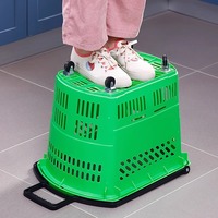Caddie de courses super grand, portable, en plastique, à tirer à la main, pour adultes