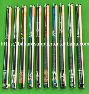 PCA9003 2022 Nuevos Modelos <span class=keywords><strong>Tacos</strong></span> de Billar Personalizados de Madera de Arce con Junta de Acero Inoxidable 1/2, Punta de 12mm, 59 Pulgadas, 19-21 oz - Product Image 2