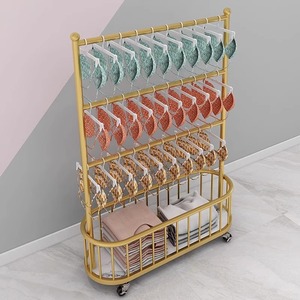 Rak <span class=keywords><strong>Display</strong></span> Pakaian Dalam Berlapis-lapis dari Logam, Rak <span class=keywords><strong>Display</strong></span> Pakaian Dalam Berbingkai untuk Toko Pakaian - Product Image 1