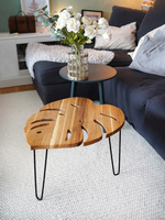 202408Monstera table boho table basse plantes table d'appoint monstera feuille plante support cadeau salon cadeau pour la maison homedecor