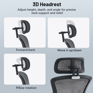 Silla de oficina ejecutiva con respaldo de malla transpirable para muebles de oficina contemporáneos con diseño moderno - Product Image 3