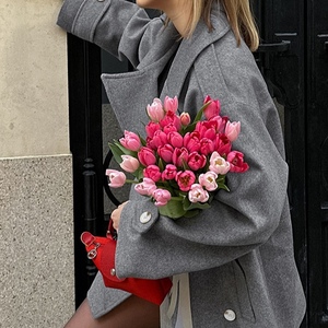 เสื้อโค้ทขนสัตว์แฟชั่นแบบกระดุมสองแถวสำหรับผู้หญิง คอลเลคชั่นใหม่ประจำฤดูใบไม้ร่วง/ฤดูหนาว - Product Image 4