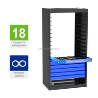 Usine DOBE 18 en 1 ABS support de stockage pour PS4 jeu disque carte CD DVD support Vertical Stander étagère pile support accessoire