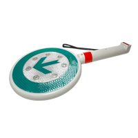 Panneau d'arrêt clignotant portable rechargeable à LED pour signalisation routière en matériau PE