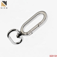 Mousqueton ovale plat en alliage de zinc avec anneau à ressort pivotant pour laisse de chien, sac à main, accessoires de sac, personnalisable