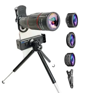 Kamera ponsel profesional kualitas tinggi, perangkat lensa Zoom optikal sudut lebar makro Fisheye cocok untuk semua ponsel pintar