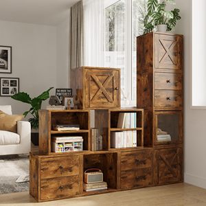 Système de rangement modulaire en cubes empilables en bois, multifonctionnel et moderne, pour la maison et le bureau, vente en gros, OEM, ODM, logo personnalisé, DIY - Product Image 2