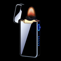 Briquet électrique rechargeable par USB, coupe-vent, durable, briquet à arc de feu pour cigare, pipe - Cadeau d'affaires