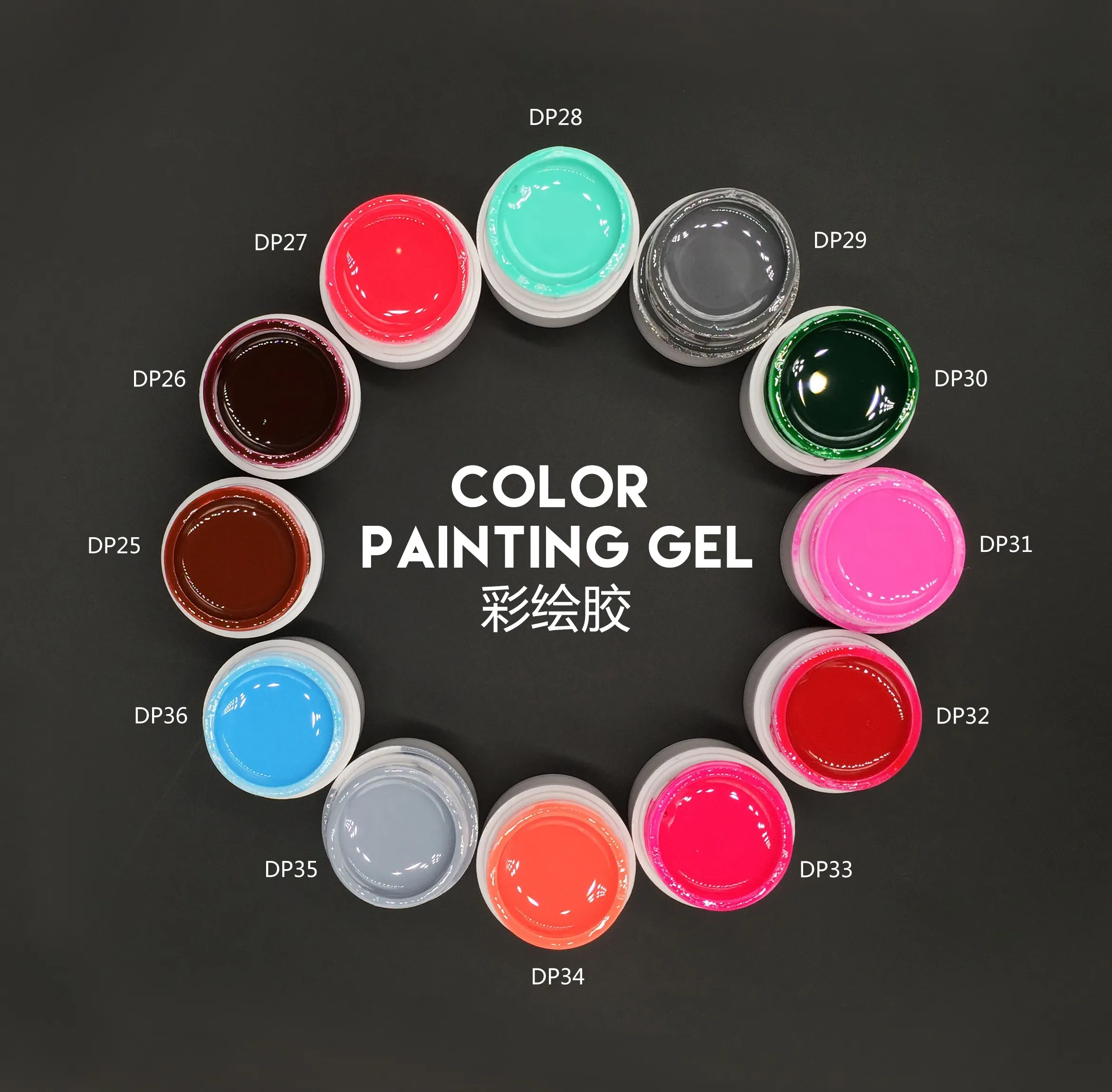 DZ Hot sale rich color high quality wholesale cheap price gel paint nail art uv nails paint gel