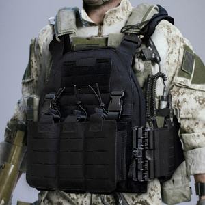 <b>Black</b> Molle Personal Protective Tactical Gear Removable Ballistic Tactical <b>Vest</b> Quick Release Armor <b>Vest</b> for Men Plate Carrier - Product Image 6