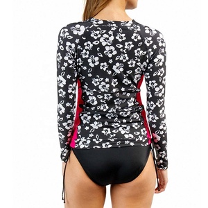 2026 Maillot de bain anti-UV sexy pour femme, col en V, manches raglan, sans manches, protection UV, séchage rapide, imprimé floral par sublimation, fabrication OEM - Product Image 4
