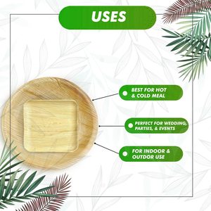 Offres Spéciales ensembles d'assiettes <span class=keywords><strong>en</strong></span> feuilles <span class=keywords><strong>de</strong></span> palmier naturelles personnalisées <span class=keywords><strong>de</strong></span> 10 pouces 25 pièces par ensemble - Product Image 6