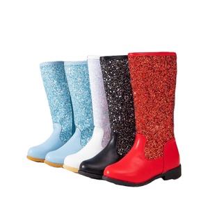 Nouvelles bottes de princesse à paillettes pour filles, bottes rembourrées chaudes pour petites filles, bottes longues confortables à semelle souple - Product Image 1