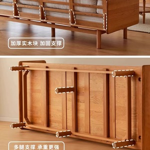 Sofá de Tela Nanshan, Madera de Cerezo Nórdica, Madera Maciza, 1.1m 2.2m 2.6m 3m, Sofá Tapizado para Sala de Estar - Product Image 3