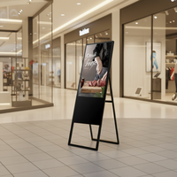 Kiosque numérique LCD sur pied de 49 pouces en plastique, indice de protection IP65, pour affichage de menus animés, destiné à l'éducation, aux centres commerciaux et aux magasins de détail