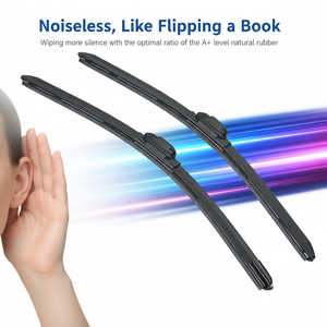 Spazzole tergicristallo YIKE di qualità senza telaio, di ricambio, multiuso, in gomma naturale al 100% - Product Image 2