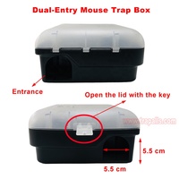 Boîte piège à rongeurs double entrée pour entrepôt intérieur, verrouillable, compatible avec les pièges à souris et les stations d'appât pour souris
