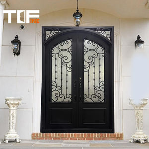 Hand-Forged Iron Double <strong>Doors</strong> with Ornate Scrollwork Exquisite Security <strong>Measures</strong> <strong>for</strong> Luxury Homes Elegant Venues <strong>for</strong> Apartments - Product Image 1