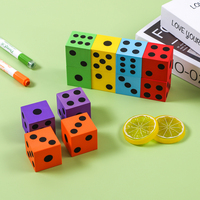 Dés en mousse personnalisés multicolores en EVA souple imprimé, non magnétiques, cubes éducatifs pour l'apprentissage de l'arithmétique de base