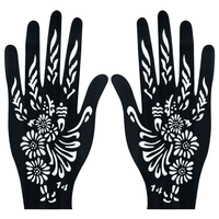 Vente en gros de pochoirs pour peinture faciale, autocollants pochoirs pour art corporel au henné, pochoirs temporaires pour tatouages au henné pour les mains