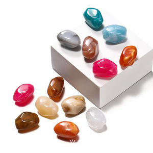 Acrylic Irregular <b>Beads</b> For Jewelry Making 10mm Multicolor Loose <b>Beads</b> With Hole Decorative Pendant Chain Accessory - Product Image 2