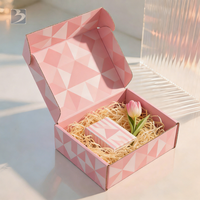 Boîte d'expédition en carton ondulé personnalisée avec logo de marque imprimé or rose pour cosmétiques, vêtements, bijoux, emballages cadeaux, lunettes de soleil