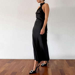 فستان سهرة فرنسي أنيق جديد لعام 2026 بتصميم مخصص، فستان طويل فاخر للنساء بلون الشمبانيا، فستان مثير بدون أكمام وظهر مكشوف - Product Image 4