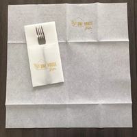 Serviettes de table jetables en papier de pulpe de bois personnalisées pour la restauration, imprimées, effet lin, en gros