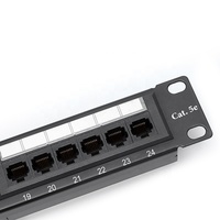 CAT5E UTP RJ45 Panel Patch Jaringan 24 Port Serbaguna untuk Pengkabelan dan Jaringan Terintegrasi
