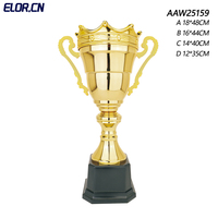 Elor 2024 Nouveau trophée créatif en métal couronne dorée avec décoration en cristal de la Chine Fournisseur professionnel de trophées