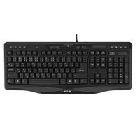 AIKUN 2.4G Clavier à membrane sans fil à usage domestique pour le bureau-Interrupteur en caoutchouc-15 touches multimédia-Dongle USB Slot-2AAA batterie
