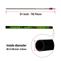 Flèches en carbone ID4.2MM SP350-1500 31 pouces, rectitude en acier 0.001/0.003/0.006 pour arcs classiques et recurves - Tir à l'arc, chasse